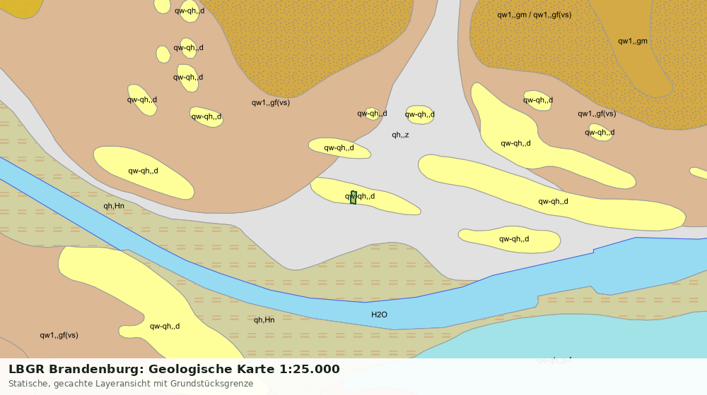 Statische Kartenansicht: LBGR Brandenburg: Geologische Karte 1:25.000