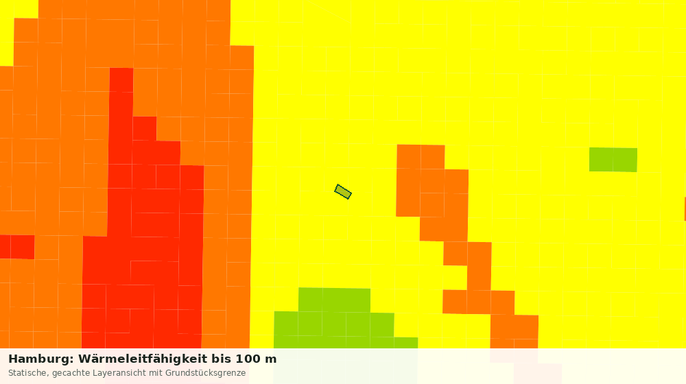 Statische Kartenansicht: Hamburg: Wärmeleitfähigkeit bis 100 m