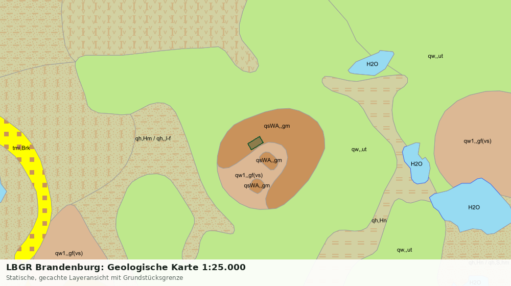Statische Kartenansicht: LBGR Brandenburg: Geologische Karte 1:25.000