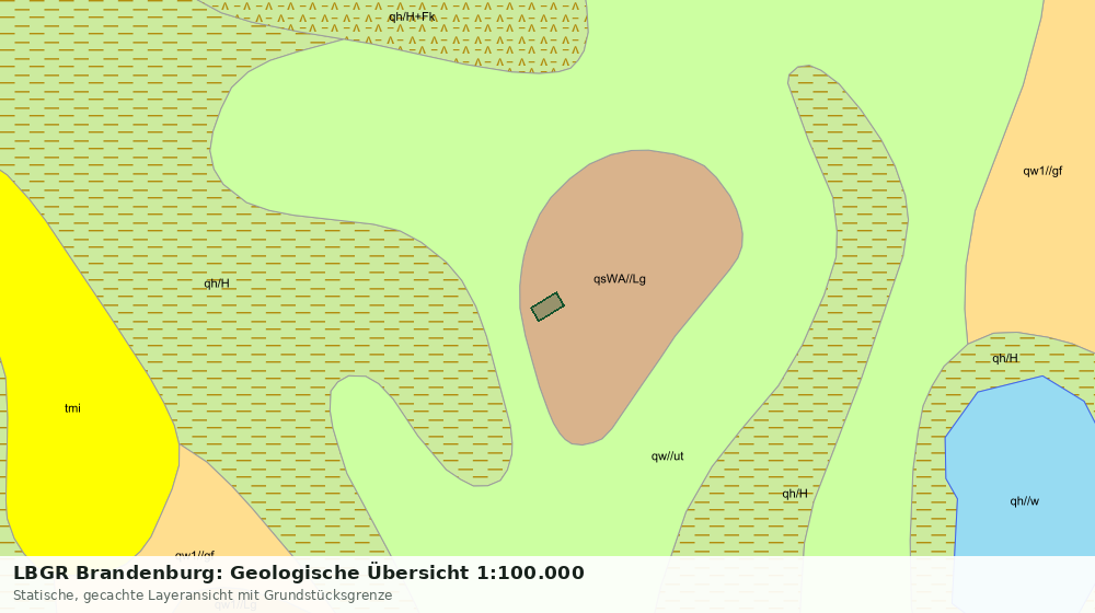 Statische Kartenansicht: LBGR Brandenburg: Geologische Übersicht 1:100.000