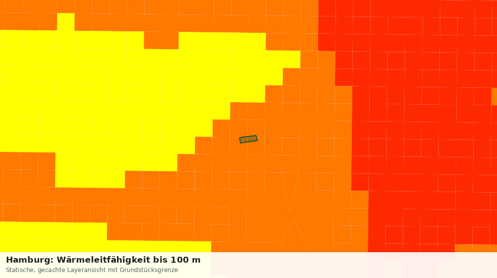 Statische Kartenansicht: Hamburg: Wärmeleitfähigkeit bis 100 m