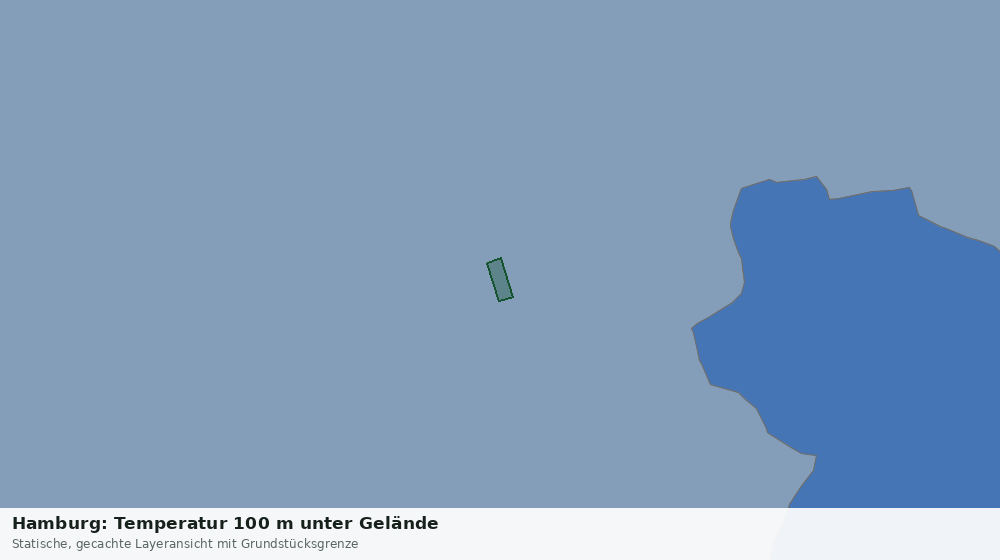 Statische Kartenansicht: Hamburg: Temperatur 100 m unter Gelände