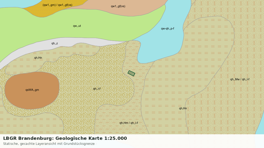 Statische Kartenansicht: LBGR Brandenburg: Geologische Karte 1:25.000