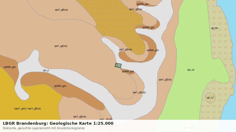 Statische Kartenansicht: LBGR Brandenburg: Geologische Karte 1:25.000