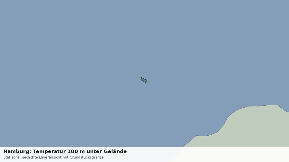 Statische Kartenansicht: Hamburg: Temperatur 100 m unter Gelände