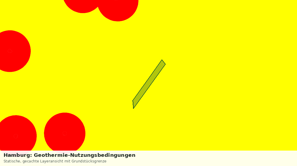 Statische Kartenansicht: Hamburg: Geothermie-Nutzungsbedingungen