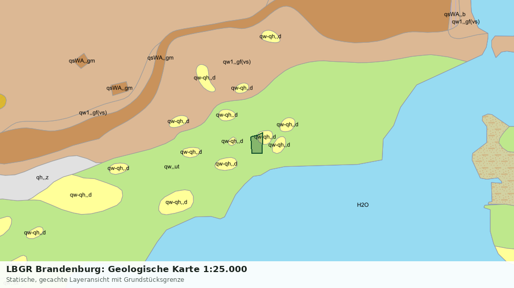 Statische Kartenansicht: LBGR Brandenburg: Geologische Karte 1:25.000