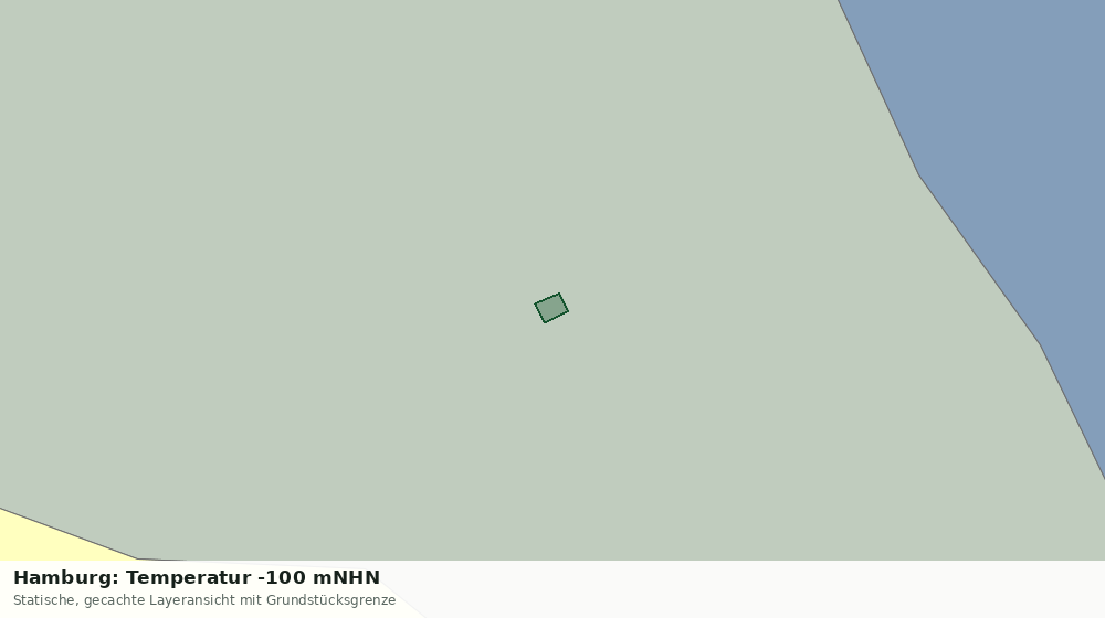 Statische Kartenansicht: Hamburg: Temperatur -100 mNHN