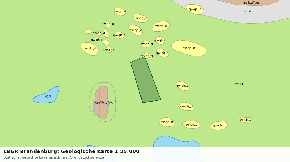 Statische Kartenansicht: LBGR Brandenburg: Geologische Karte 1:25.000