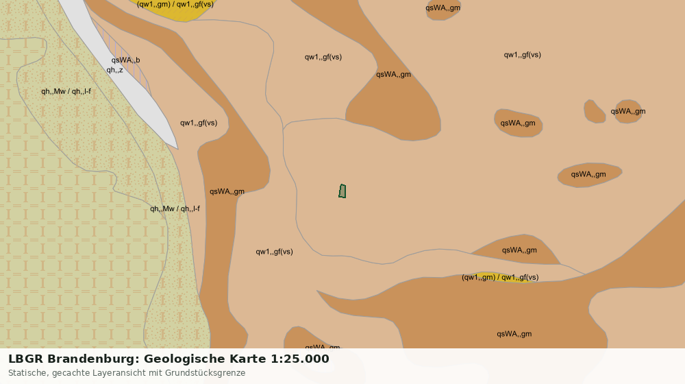 Statische Kartenansicht: LBGR Brandenburg: Geologische Karte 1:25.000