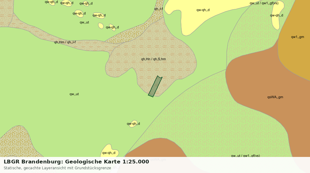 Statische Kartenansicht: LBGR Brandenburg: Geologische Karte 1:25.000