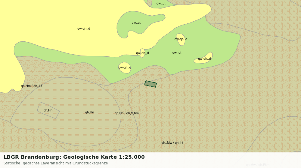 Statische Kartenansicht: LBGR Brandenburg: Geologische Karte 1:25.000