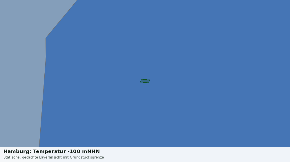 Statische Kartenansicht: Hamburg: Temperatur -100 mNHN