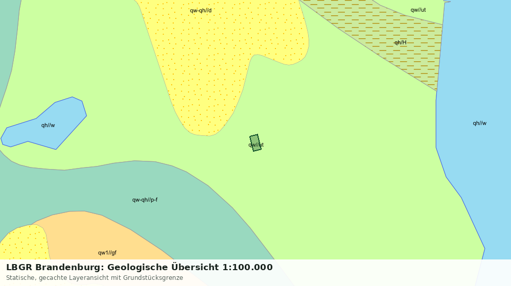 Statische Kartenansicht: LBGR Brandenburg: Geologische Übersicht 1:100.000