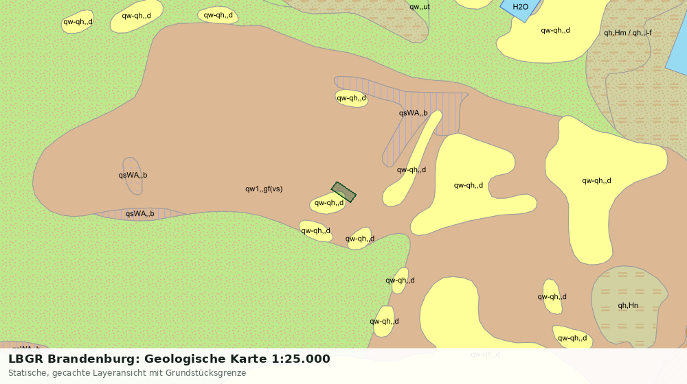 Statische Kartenansicht: LBGR Brandenburg: Geologische Karte 1:25.000