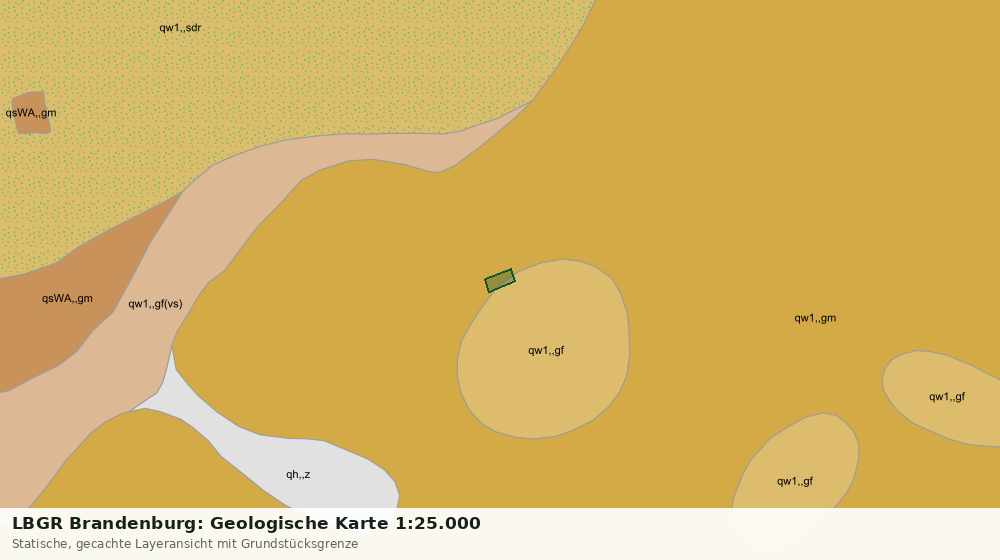 Statische Kartenansicht: LBGR Brandenburg: Geologische Karte 1:25.000