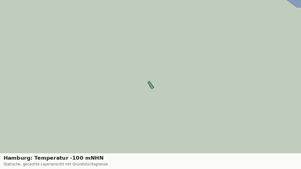 Statische Kartenansicht: Hamburg: Temperatur -100 mNHN