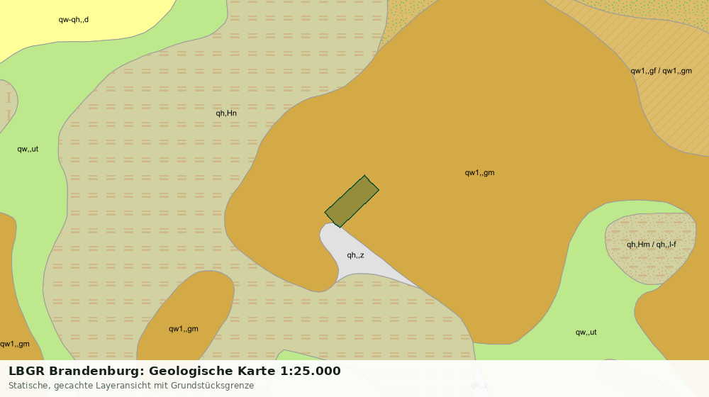 Statische Kartenansicht: LBGR Brandenburg: Geologische Karte 1:25.000