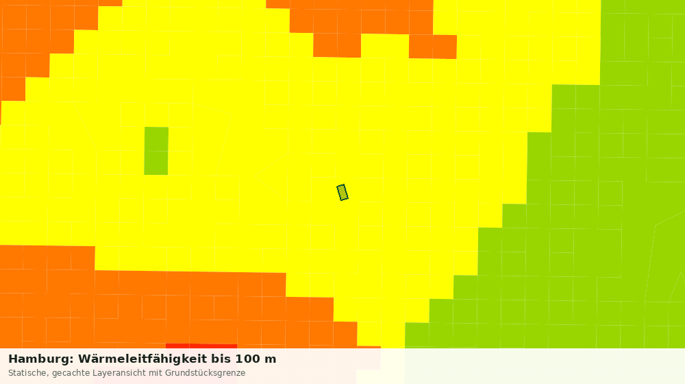 Statische Kartenansicht: Hamburg: Wärmeleitfähigkeit bis 100 m