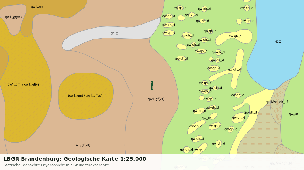Statische Kartenansicht: LBGR Brandenburg: Geologische Karte 1:25.000
