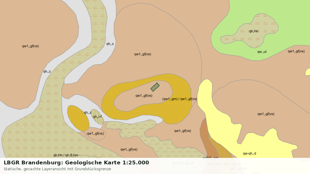 Statische Kartenansicht: LBGR Brandenburg: Geologische Karte 1:25.000