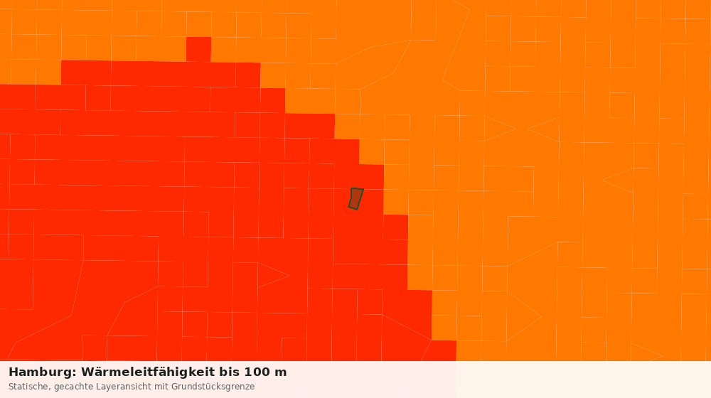 Statische Kartenansicht: Hamburg: Wärmeleitfähigkeit bis 100 m