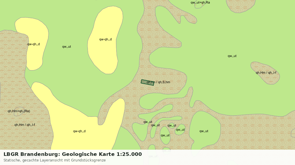 Statische Kartenansicht: LBGR Brandenburg: Geologische Karte 1:25.000