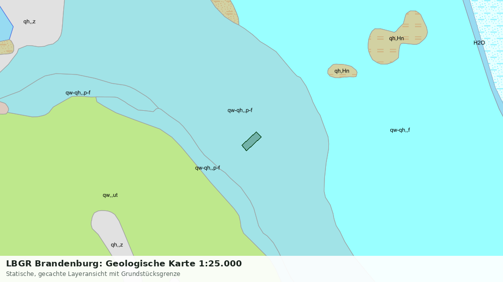 Statische Kartenansicht: LBGR Brandenburg: Geologische Karte 1:25.000