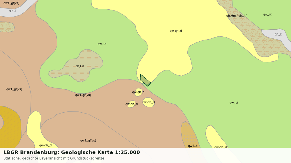 Statische Kartenansicht: LBGR Brandenburg: Geologische Karte 1:25.000