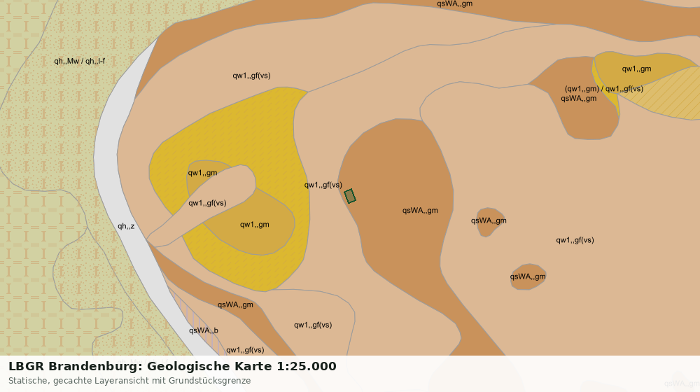 Statische Kartenansicht: LBGR Brandenburg: Geologische Karte 1:25.000