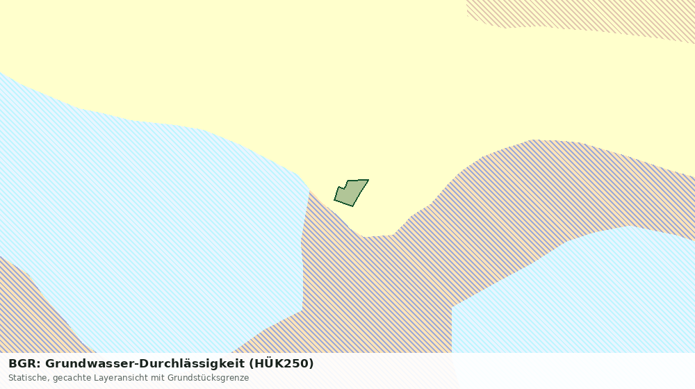 Statische Kartenansicht: BGR: Grundwasser-Durchlässigkeit (HÜK250)