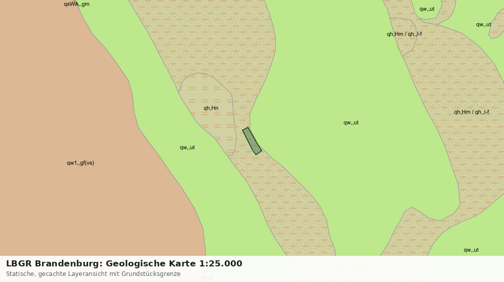 Statische Kartenansicht: LBGR Brandenburg: Geologische Karte 1:25.000
