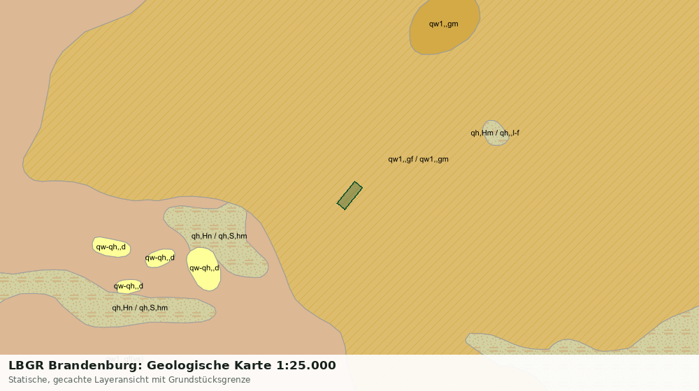 Statische Kartenansicht: LBGR Brandenburg: Geologische Karte 1:25.000