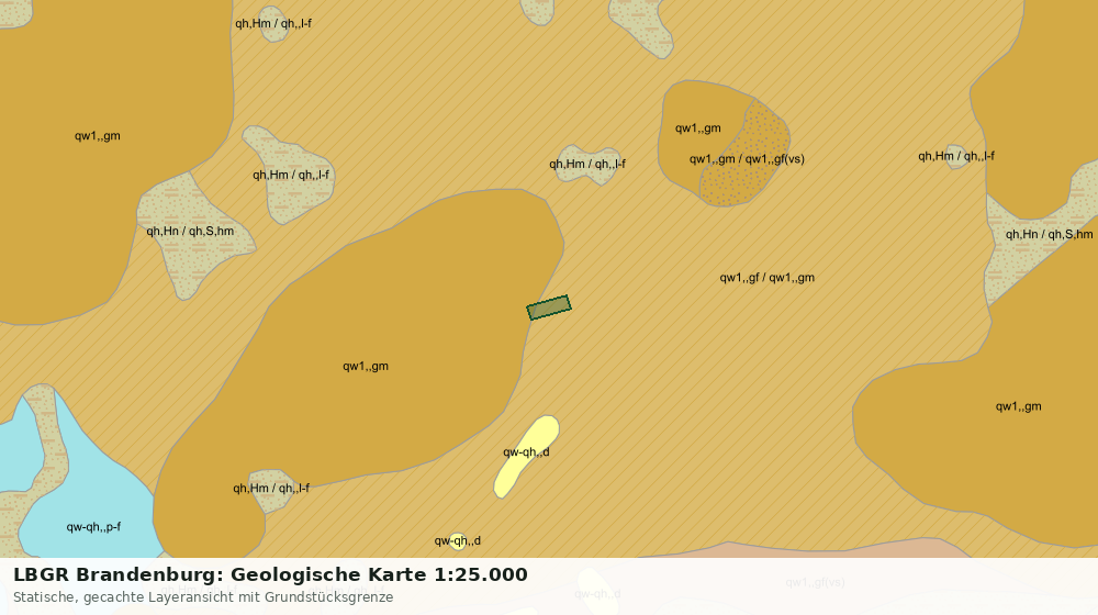 Statische Kartenansicht: LBGR Brandenburg: Geologische Karte 1:25.000