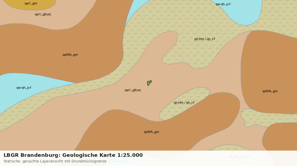 Statische Kartenansicht: LBGR Brandenburg: Geologische Karte 1:25.000