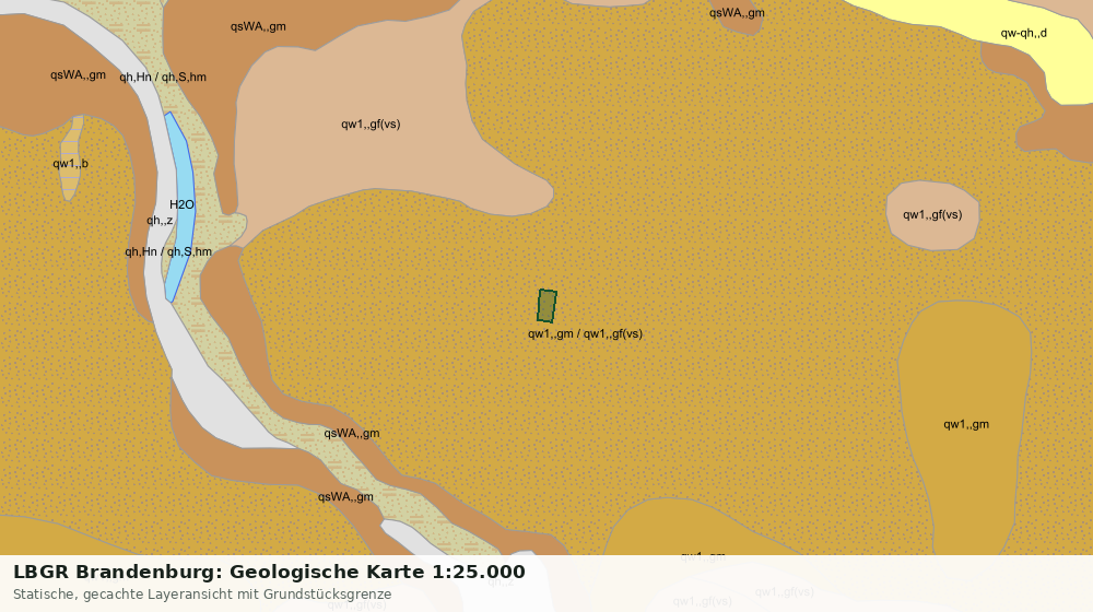 Statische Kartenansicht: LBGR Brandenburg: Geologische Karte 1:25.000