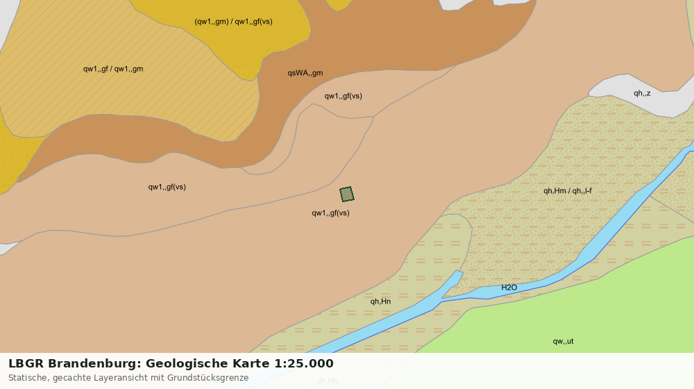 Statische Kartenansicht: LBGR Brandenburg: Geologische Karte 1:25.000