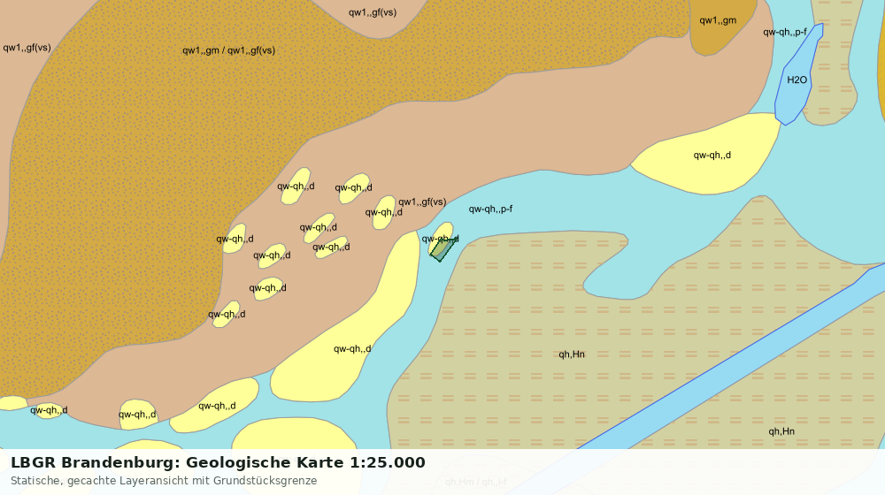 Statische Kartenansicht: LBGR Brandenburg: Geologische Karte 1:25.000