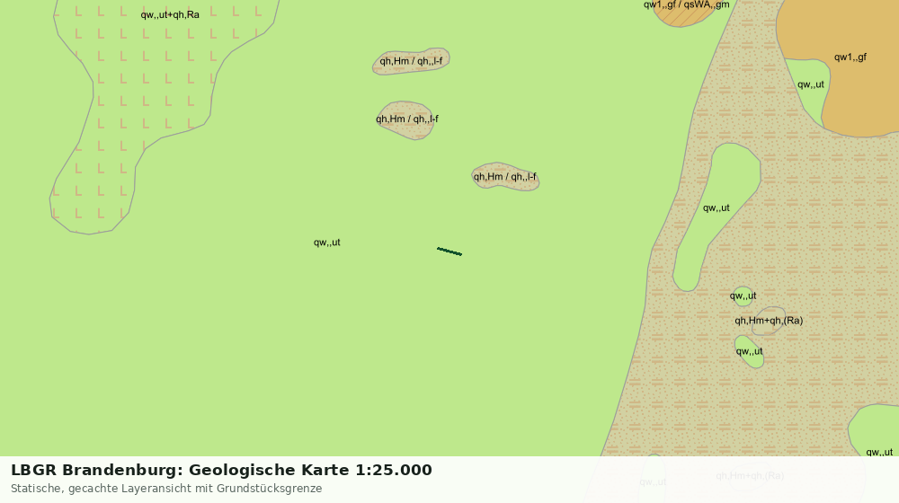 Statische Kartenansicht: LBGR Brandenburg: Geologische Karte 1:25.000