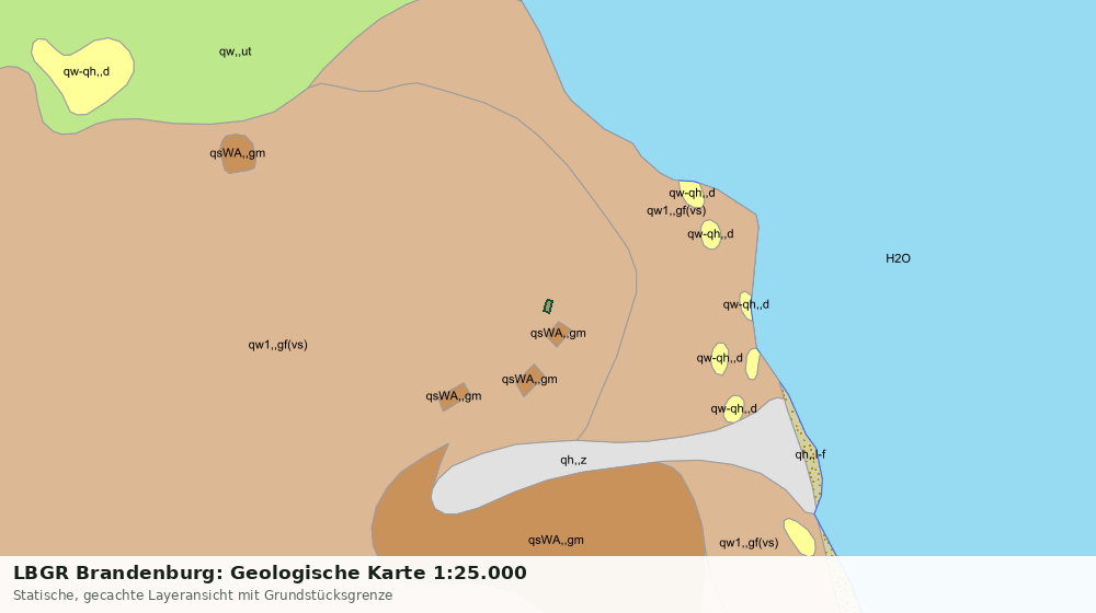 Statische Kartenansicht: LBGR Brandenburg: Geologische Karte 1:25.000