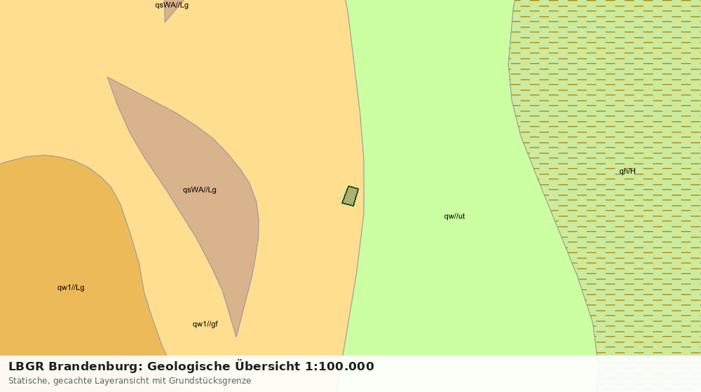 Statische Kartenansicht: LBGR Brandenburg: Geologische Übersicht 1:100.000