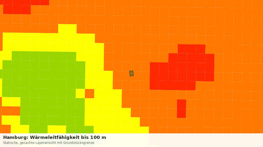 Statische Kartenansicht: Hamburg: Wärmeleitfähigkeit bis 100 m