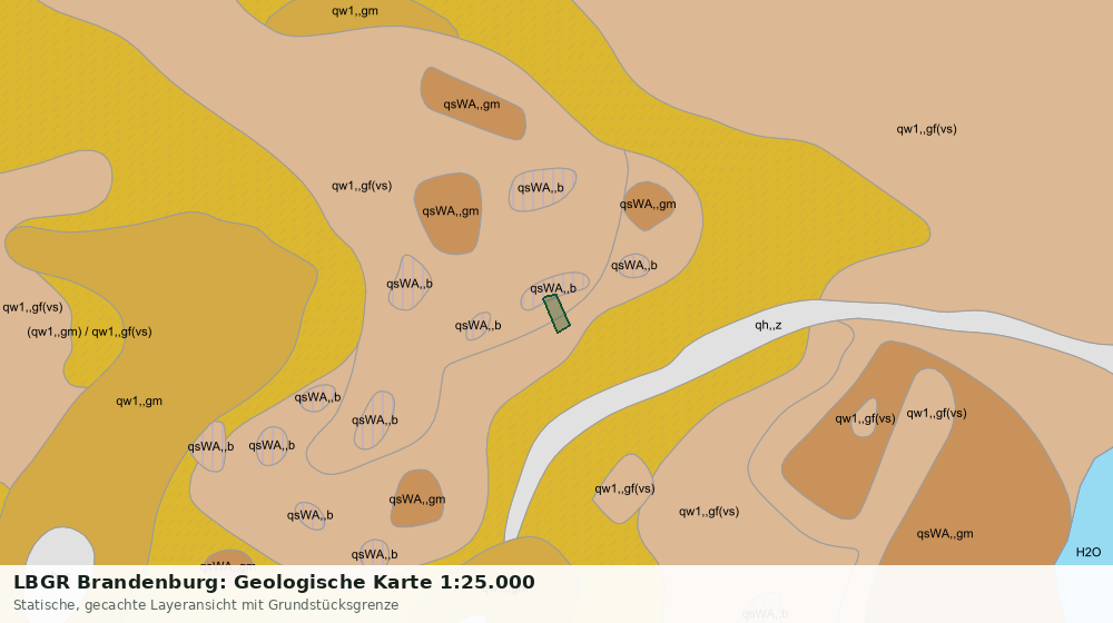Statische Kartenansicht: LBGR Brandenburg: Geologische Karte 1:25.000