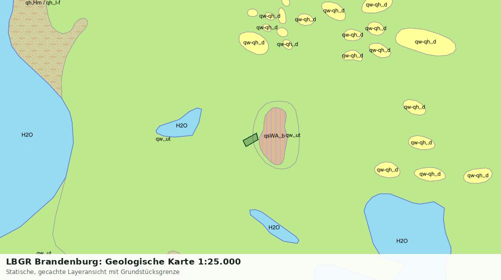 Statische Kartenansicht: LBGR Brandenburg: Geologische Karte 1:25.000