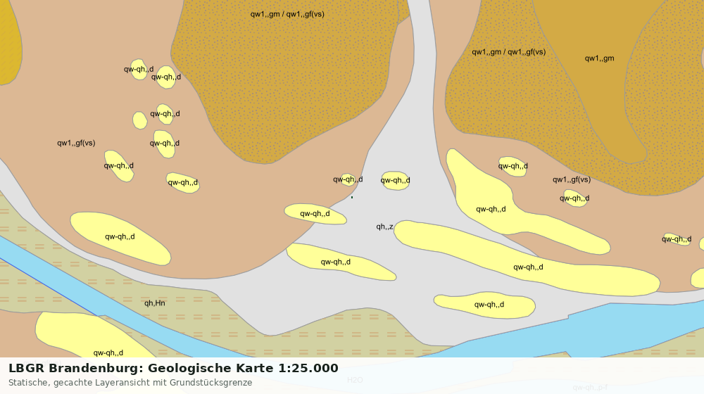 Statische Kartenansicht: LBGR Brandenburg: Geologische Karte 1:25.000
