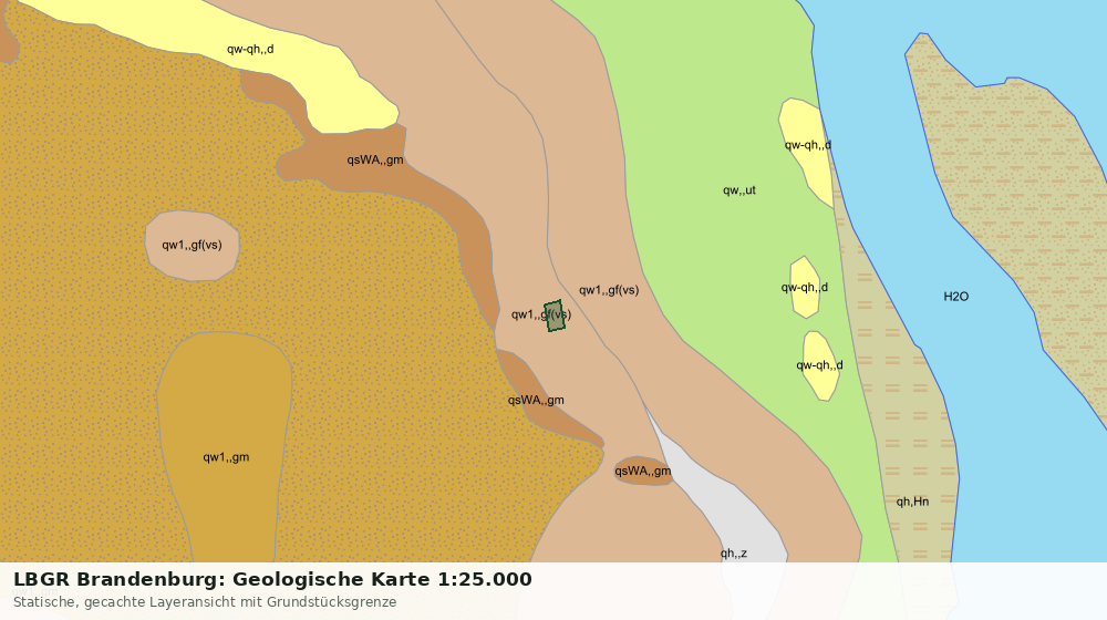 Statische Kartenansicht: LBGR Brandenburg: Geologische Karte 1:25.000