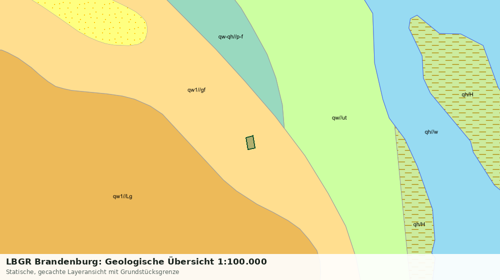 Statische Kartenansicht: LBGR Brandenburg: Geologische Übersicht 1:100.000