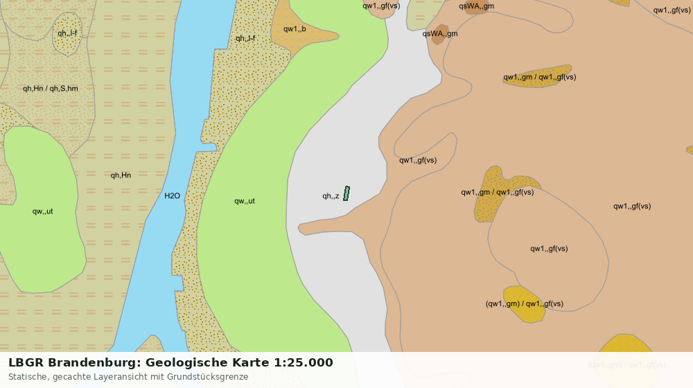 Statische Kartenansicht: LBGR Brandenburg: Geologische Karte 1:25.000