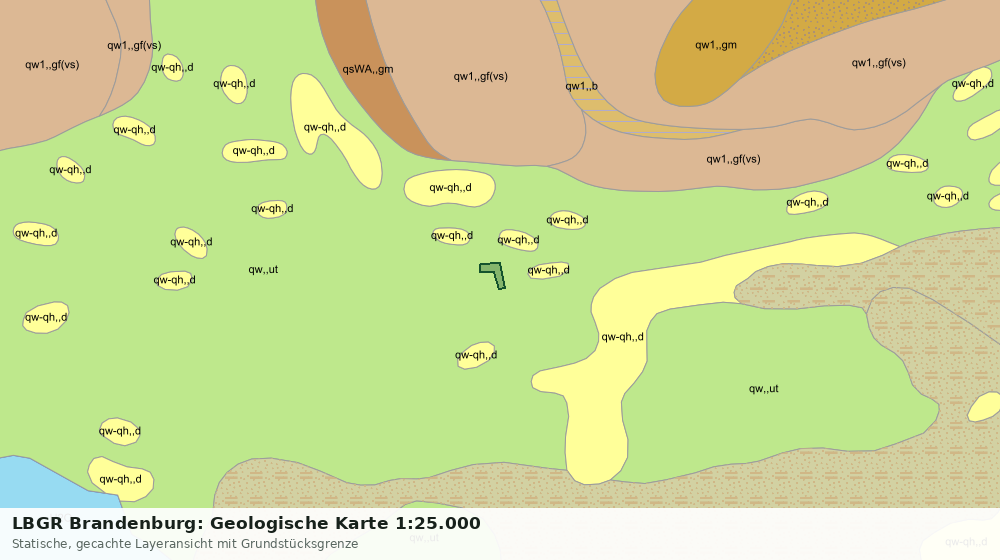 Statische Kartenansicht: LBGR Brandenburg: Geologische Karte 1:25.000