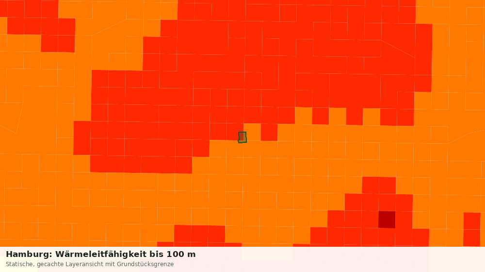 Statische Kartenansicht: Hamburg: Wärmeleitfähigkeit bis 100 m